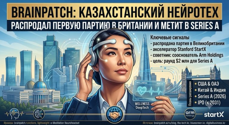BrainPatch: казахстанский нейротех, который распродал первую партию в Британии и метит в Series A