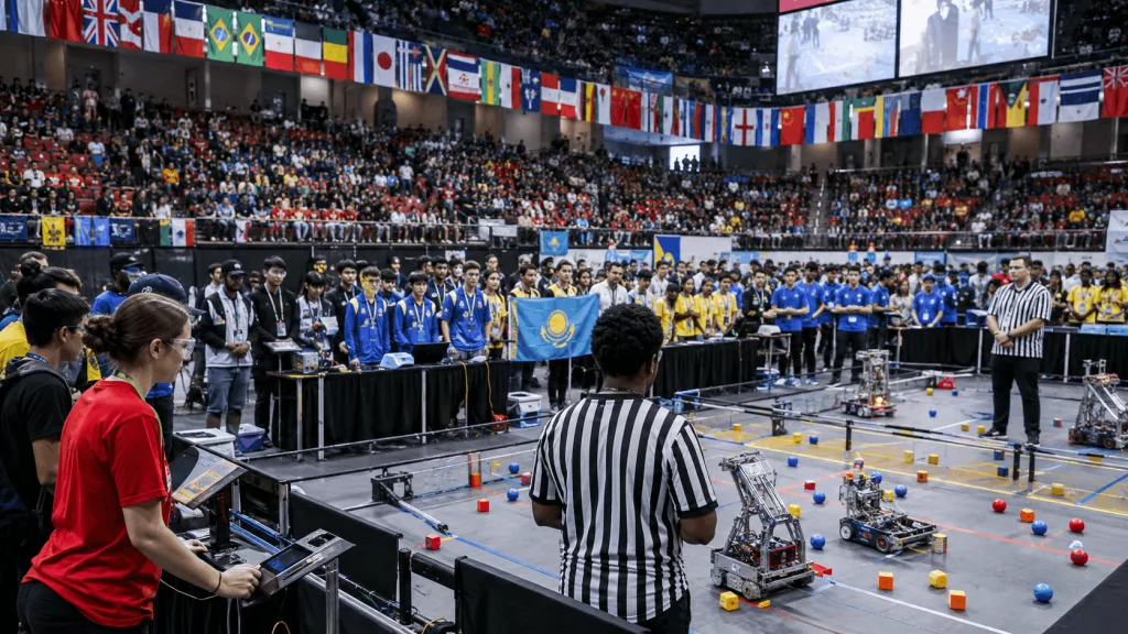Kazakhstan robotics team competing internationally