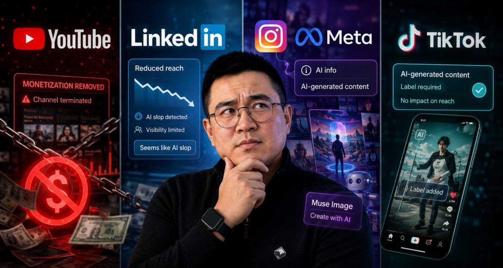YouTube, Instagram, LinkedIn и TikTok против AI-слопа: не один запрет, а четыре разных рычага