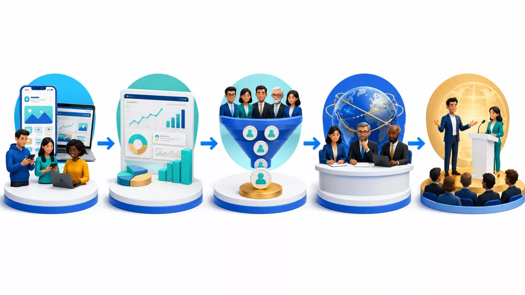 WSA selection process from national stage to global congress Diagram illustrating the multi-stage evaluation process of the World Summit Awards