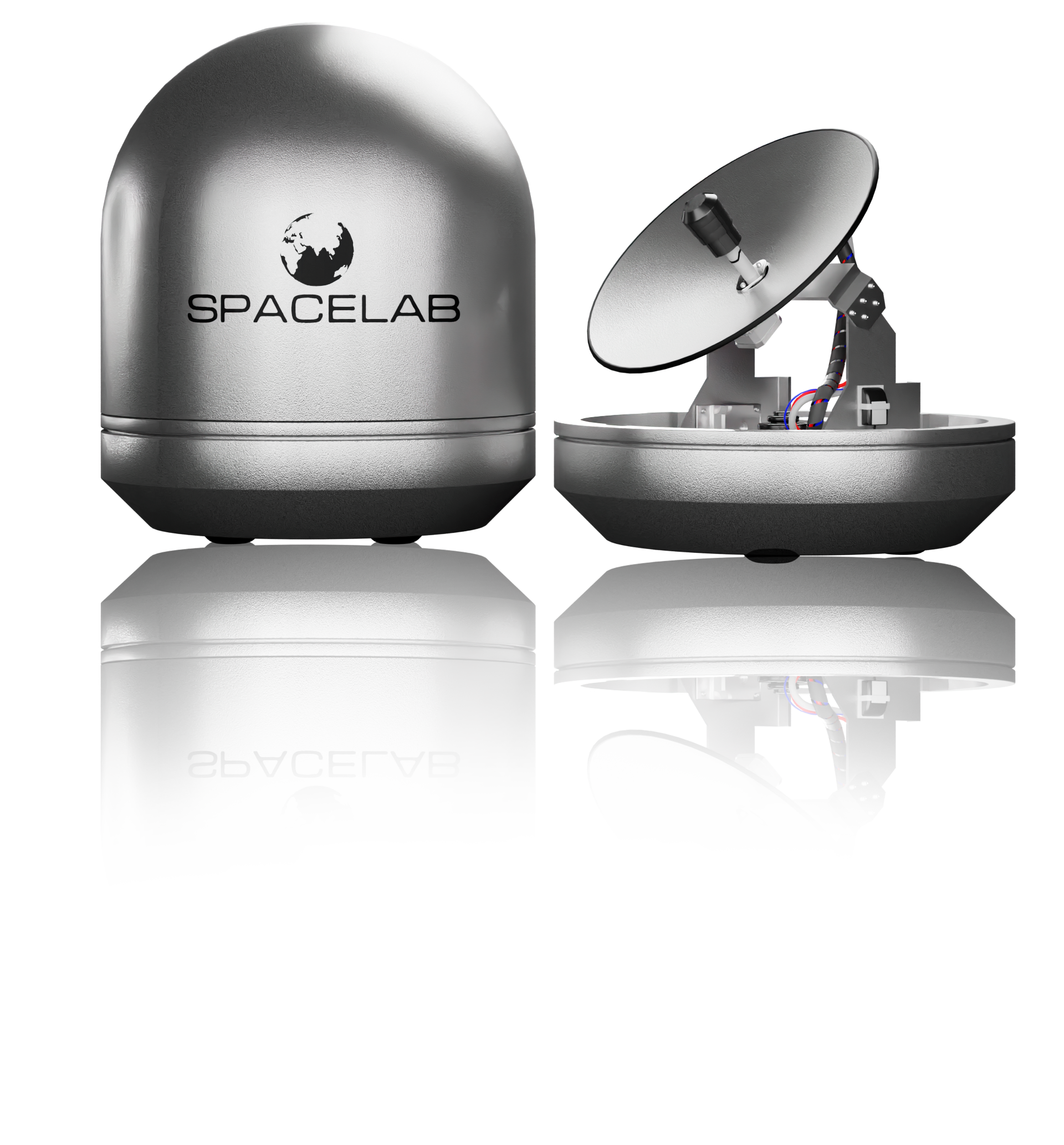 Антенна SpaceLab в закрытом и открытом виде