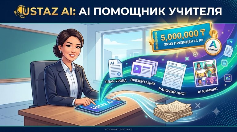 Ustaz AI: мұғалімдерден қағаз рутинасын алатын сервис — және президенттен 5 млн теңге алды