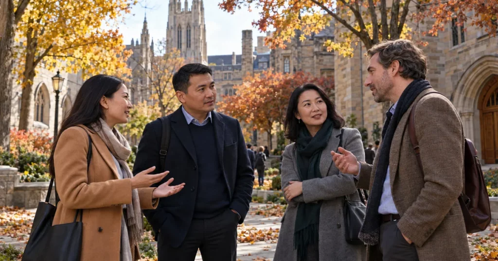 Кампус Йельского университета и лидерская программа Yale World Fellows 2027